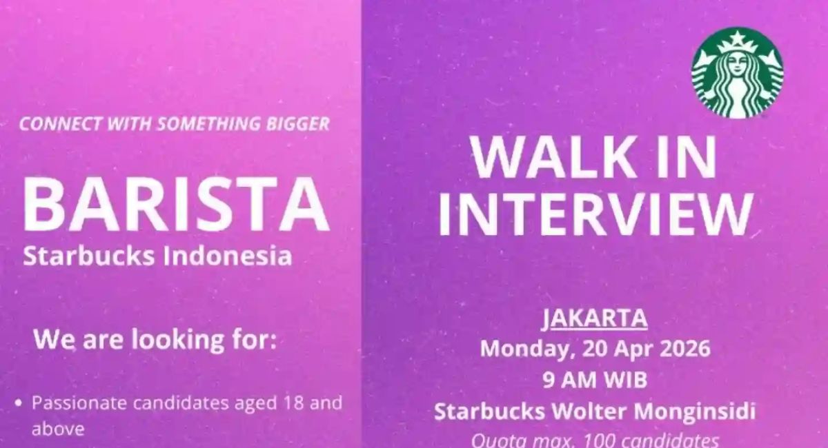 Ingin Jadi Barista Starbucks? Lowongan Kerja Terbaru April 2026 Dibuka, Mahasiswa Bisa Part-Time!
